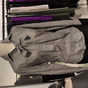 Novesta women's button down with tie bow Med